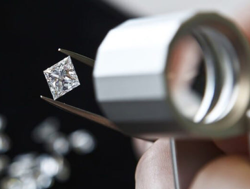 close up inspection of diamond